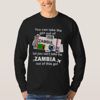 Sambia Bordkarte Sambia Mädchen Sambia T-Shirt