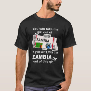 Sambia Bordkarte Sambia Mädchen Sambia T-Shirt