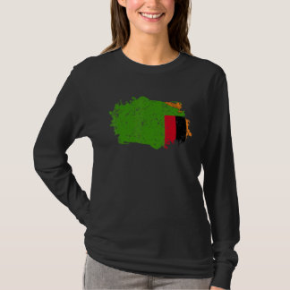 Sambia-Flagge Grunge Länderflagge Sambia T-Shirt