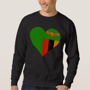 Sambia-Flagge Herz Sambia Liebe Sambia Sweatshirt
