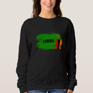 Sambia-Flagge Nationalflagge Ostafrika Reise Sweatshirt