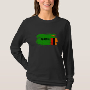 Sambia-Flagge Nationalflagge Ostafrika Reise T-Shirt
