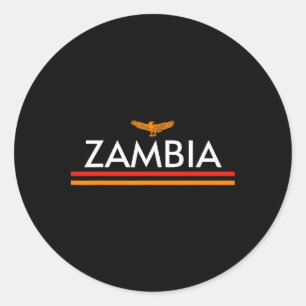 Sambia-Flagge Sportliche Athletik-Jersey-Style Runder Aufkleber