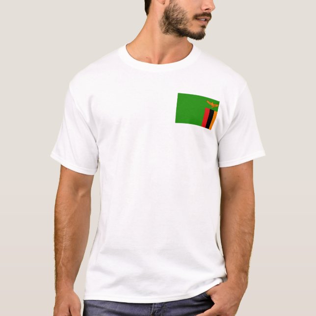 Sambia-Flagge und Karten-T - Shirt (Vorderseite)