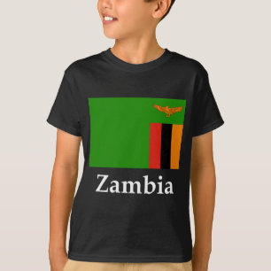 Sambia-Flagge und Name T-Shirt