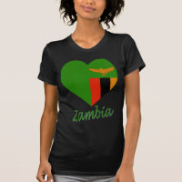 Sambia-Flaggen-Herz