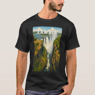 Sambia Illustration Reise Kunst Vintage T-Shirt