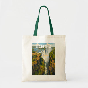 Sambia Illustration Reise Kunst Vintage Tragetasche