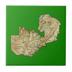Sambia-Karten-Fliese Fliese
