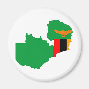 Sambia-Landesflaggekarten-Formsymbol Magnet