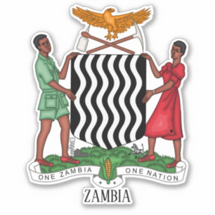 Sambia National Coat of Arms Patriotic Aufkleber