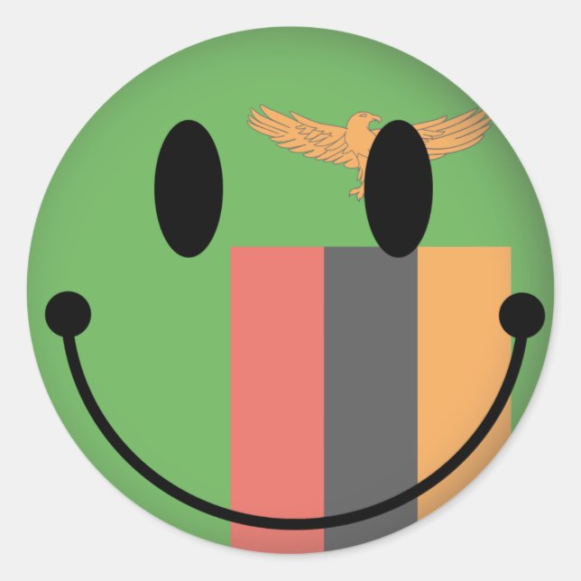 Sambia Runder Aufkleber (Vorderseite)