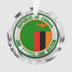 Sambia-rundes Emblem Ornament