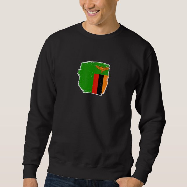 Sambia Stolz Sambia-Flagge 2 Sweatshirt (Vorderseite)
