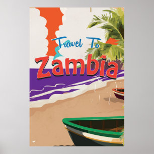 Sambia Vintage-Reiseplakat Poster