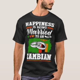 Sambische Fahnen werden Verheiratet T-Shirt