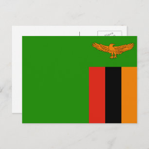 sambische Flagge, Flagge Sambias Postkarte