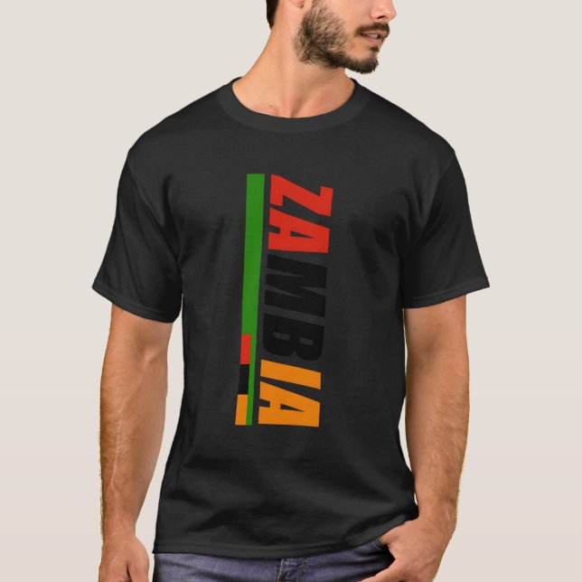 Sambische Orangenadlerrepublik Sambia T-Shirt (Vorderseite)