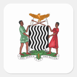 sambische Wappen, Sambia Quadratischer Aufkleber
