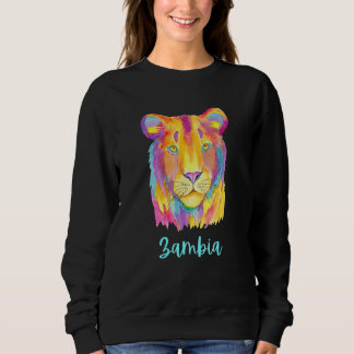 Sambischer Afrikanischer Löwe Wildlife And Natur Sweatshirt