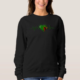 Sambischer Herzschlag Sambia-Flagge Männer Frauen  Sweatshirt
