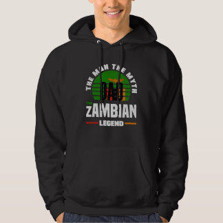 Sambischer Sambia Sambische Flagge Vatertag Hoodie