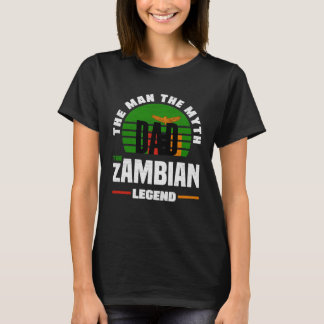 Sambischer Sambia Sambische Flagge Vatertag T-Shirt
