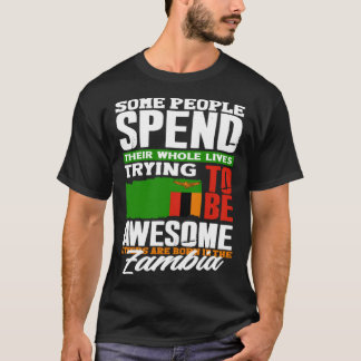 Sambischer Sambia Sambische Flagge Zitat T-Shirt