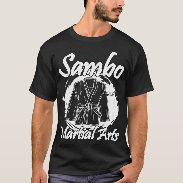 Sambo Wrestling Kampfkunst Russland T-Shirt (Vorderseite)