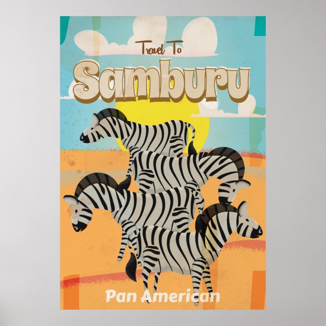 Samburu Vintage Travel Poster (Vorne)