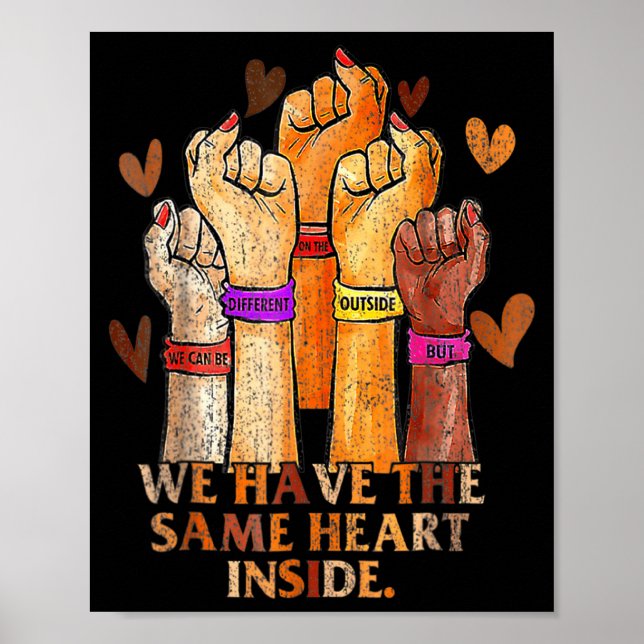 Same Heart Black History Month Blm Melanin Pride W Poster (Vorne)