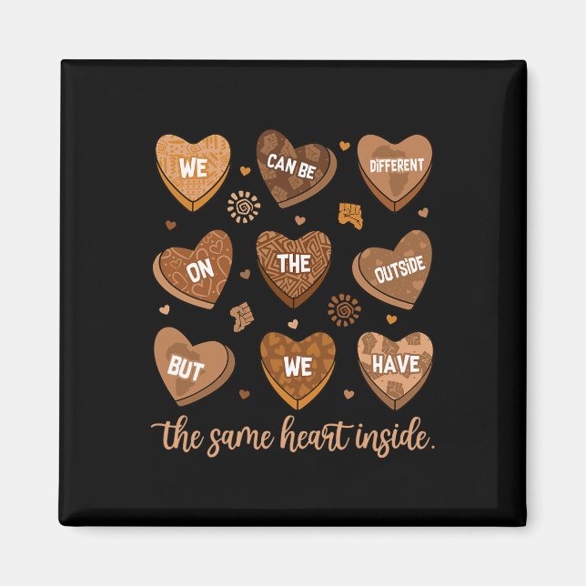 Same Heart Inside Black History Month Afrikanisch  Magnet (Vorne)