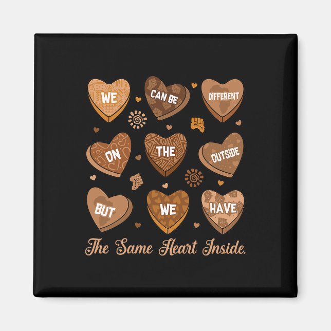 Same Heart Inside Black History Month Afrikanisch  Magnet (Vorne)