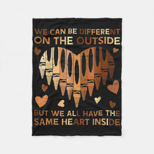 Same Heart Inside Black History Month Afrikanische Fleecedecke
