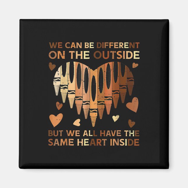 Same Heart Inside Black History Month Afrikanische Magnet (Vorne)