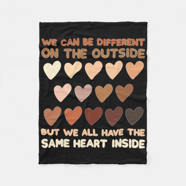 Same Heart Inside Juneteenth Black History Month W Fleecedecke (Vorderseite)
