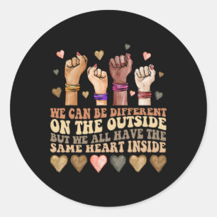 Same Heart Inside Juneteenth Monat der Schwarzen G Runder Aufkleber