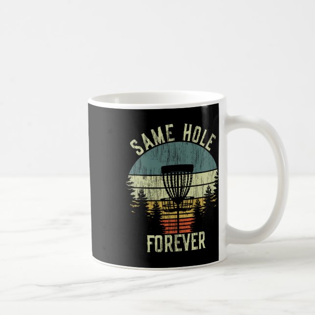 Same Hole Forever Funny Disc Golf Bachelor Party Kaffeetasse (Rechts)