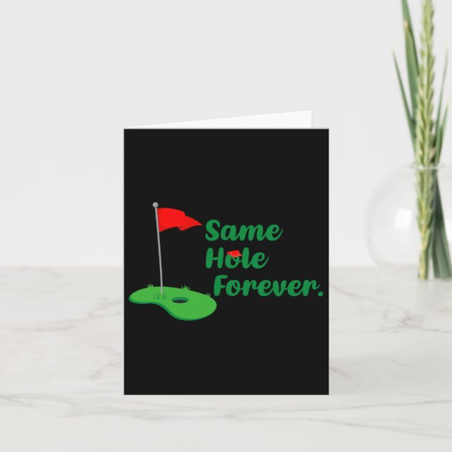 Same Hole Forever Golf Bachelor Party Bachelorette Karte (Vorderseite)