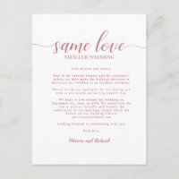 Same Love Downsize-Hochzeit Roségold