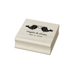 Same sex Rustic Rubber Stamp Wedding Monogram Gummistempel