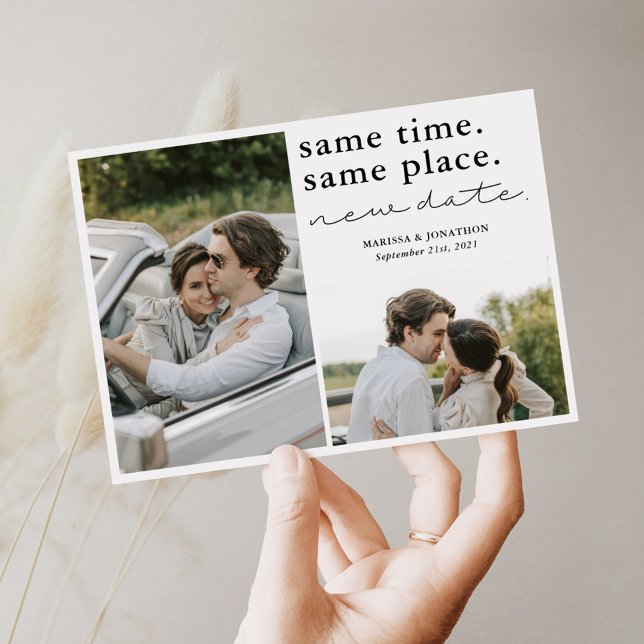 Same Time Same Place New Date Save The Date Card (Von Creator hochgeladen)