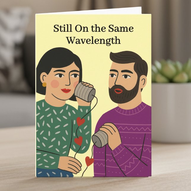 Same Wavelength 10th Wedding Anniversy Karte (Von Creator hochgeladen)