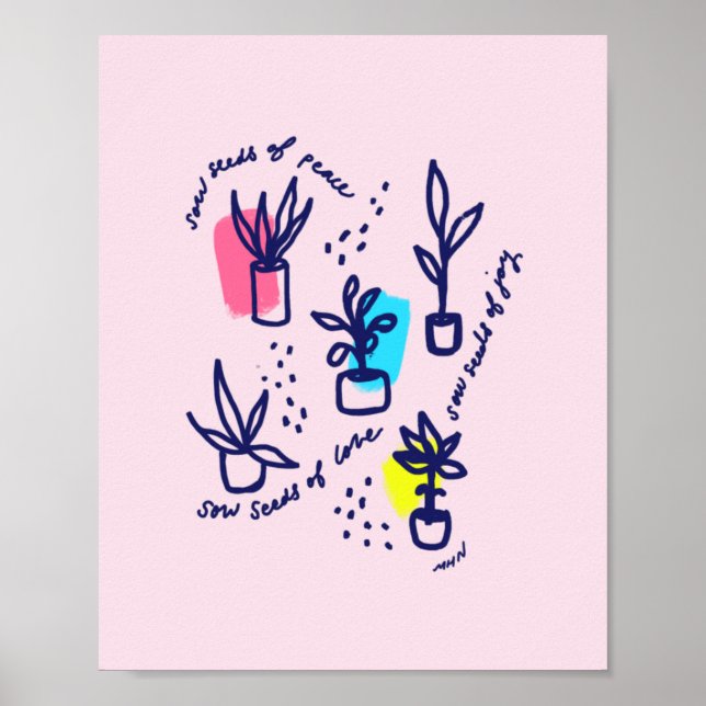 Samen des Friedens, der Liebe und der Freude - ins Poster (Vorne)