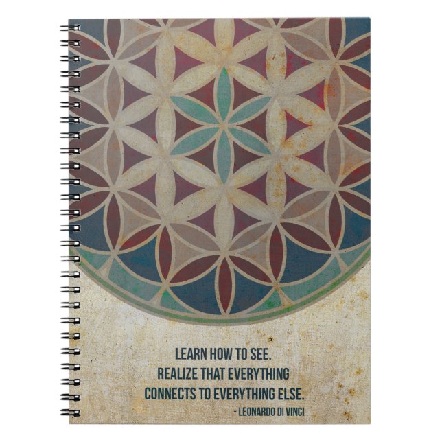 Samen des heiligen Geometrienotizbuches des Lebens Notizblock (Vorderseite)