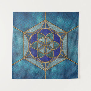 Samen des Lebens Mosaik Ornament Wandteppich