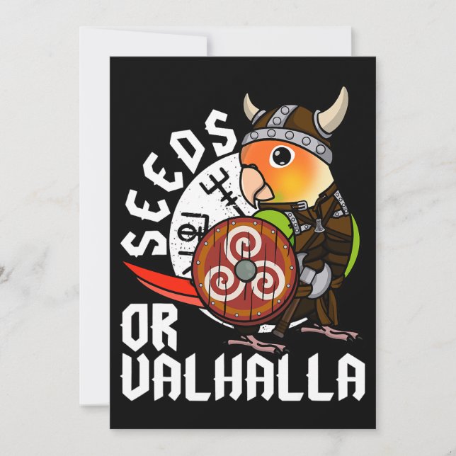 Samen oder Valhalla I Viking Parrot I Ananas Conu Einladung (Vorderseite)