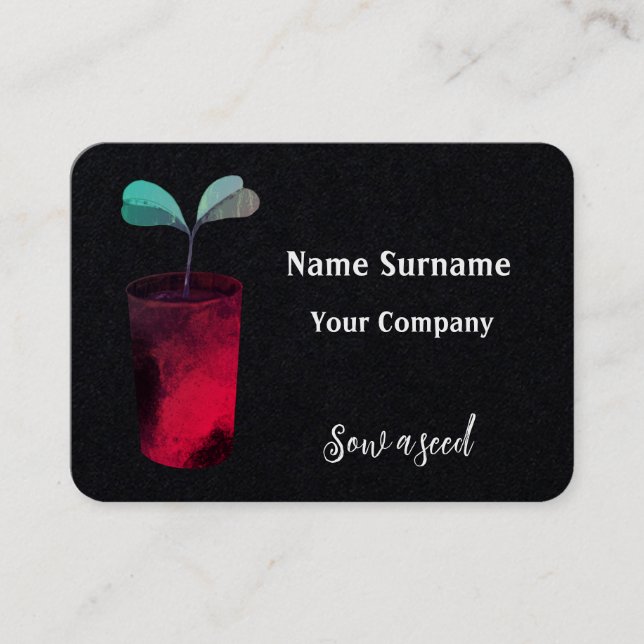 Samen säen visitenkarte (Vorderseite)