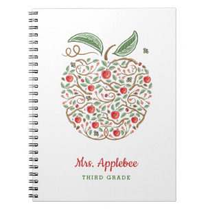 Samen von Apple-Notizbuch des Wissens-Lehrers Notizblock