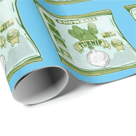 Samen von Rumpf, der Gemüse anbaut Geschenkpapier